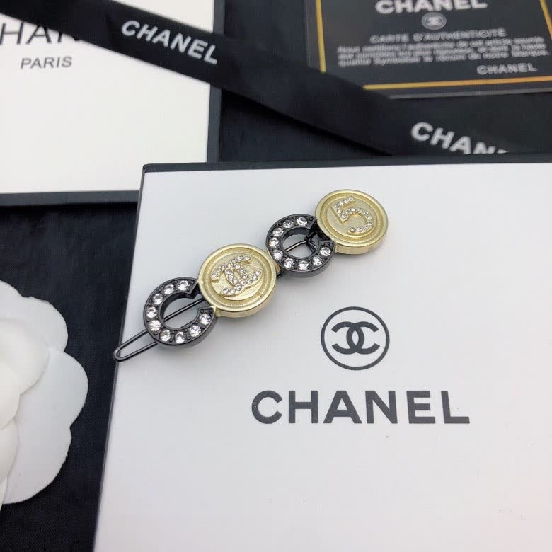 Chanel Hair Clip with CC and Coin Design